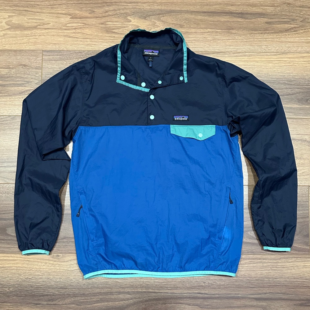Patagonia Houdini Snap-T Pullover in Port Blue Size Small